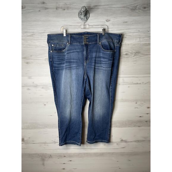Torrid Crop Jegging Womens 24 Super Soft Denim Stretch High Rise Jeans Pants - Picture 1 of 14
